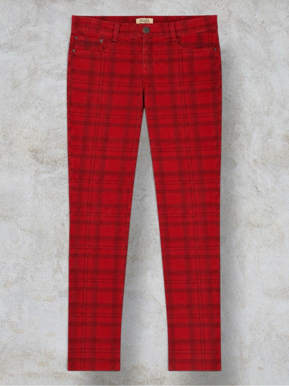 Vintage Mudd Pants Red Black Plaid Tartan Skinny Mid Rise Y2K Mall Goth Punk M